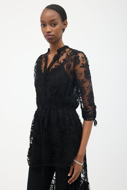 McQueen Lace Hi-Low Shirt