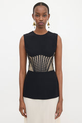 McQueen Lace Panelled Sleeveless Top