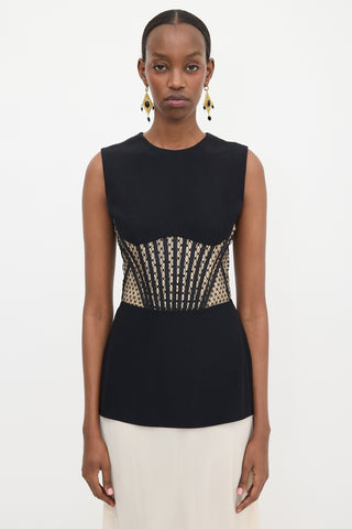 McQueen Lace Panelled Sleeveless Top