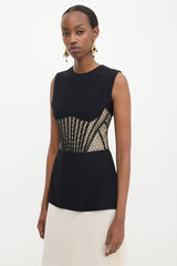 McQueen Lace Panelled Sleeveless Top