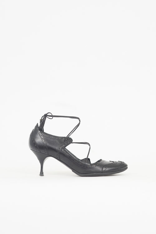 McQueen Leather Brogue Pump