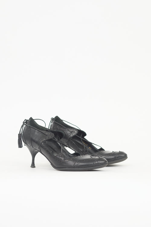 McQueen Leather Brogue Pump