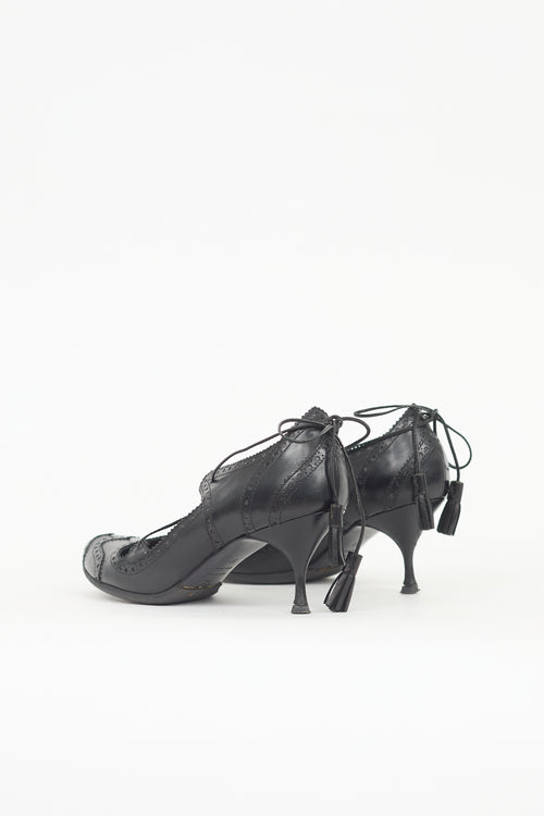 McQueen Leather Brogue Pump