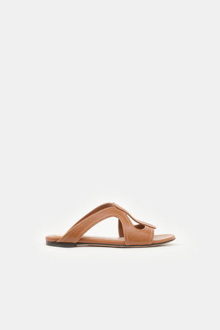 McQueen Leather Cutout Sandal