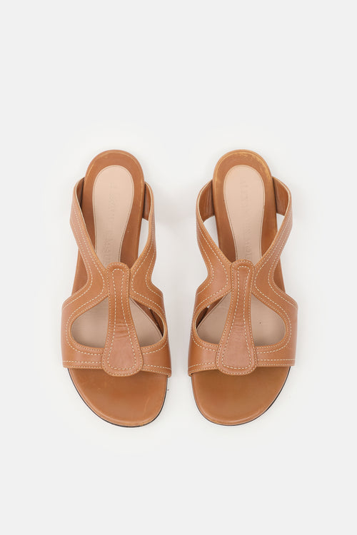 McQueen Leather Cutout Sandal