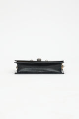 McQueen Leather Small Skull Chain Flap Bag