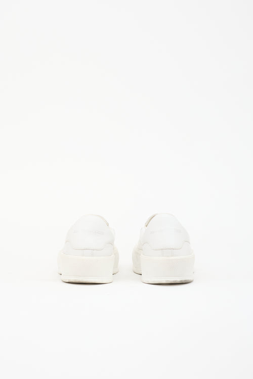 McQueen Leather Deck Skate Plimsoll Sneaker