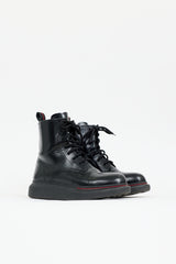 McQueen Leather Hybrid Combat Boot