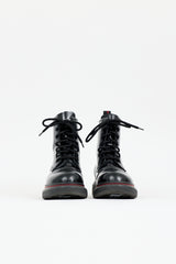 McQueen Leather Hybrid Combat Boot