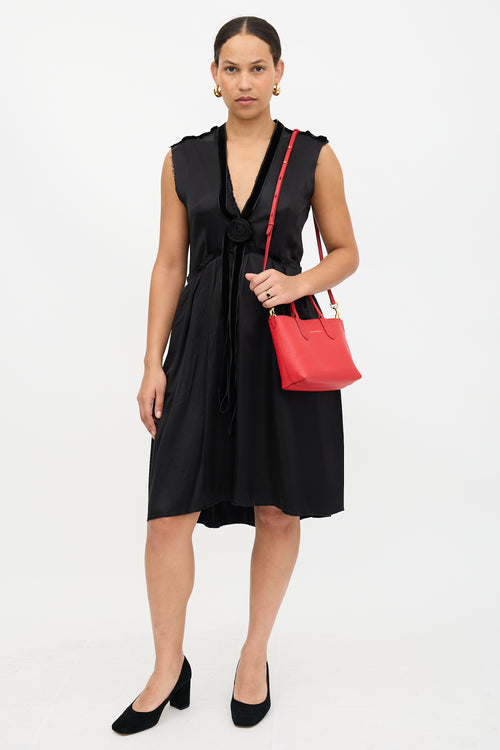 McQueen Leather Mini Shopper Tote Bag