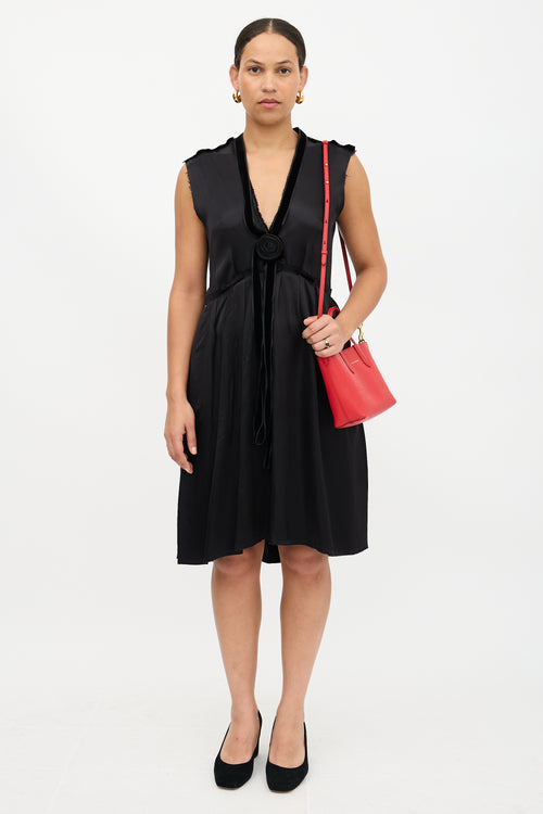 McQueen Leather Mini Shopper Tote Bag