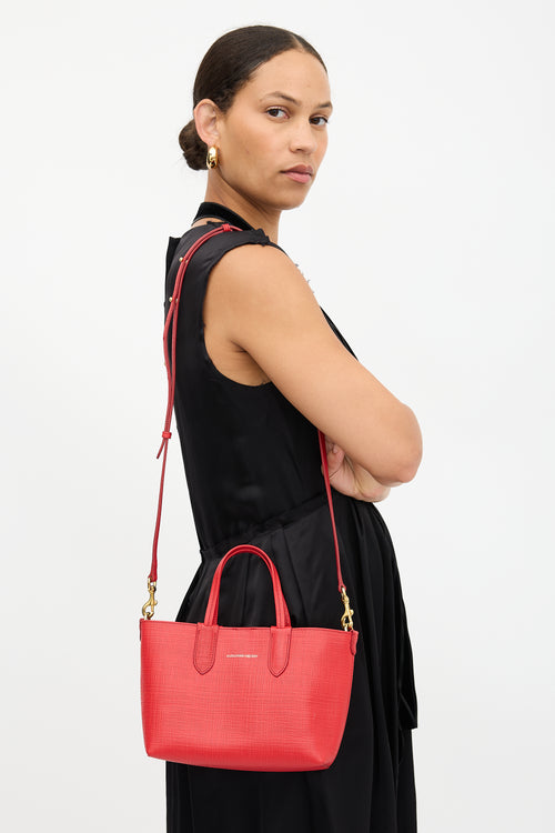 McQueen Leather Mini Shopper Tote Bag