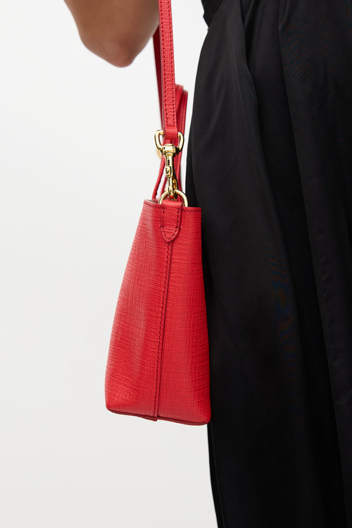 McQueen Leather Mini Shopper Tote Bag