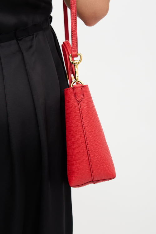 McQueen Leather Mini Shopper Tote Bag