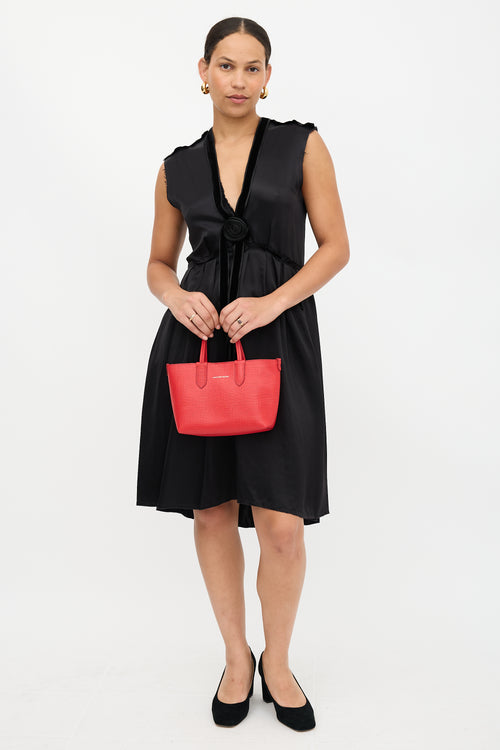 McQueen Leather Mini Shopper Tote Bag