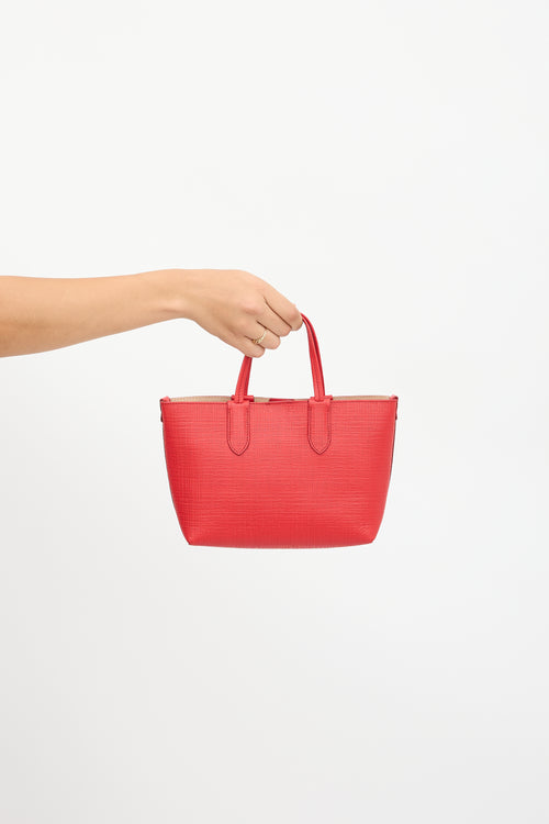 McQueen Leather Mini Shopper Tote Bag