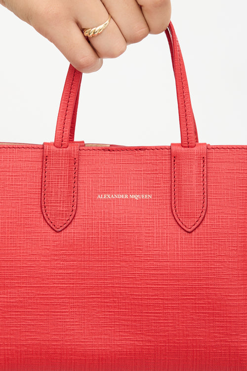 McQueen Leather Mini Shopper Tote Bag