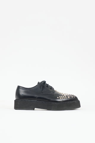 McQueen Leather Studded Platform Derby