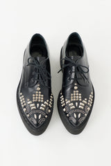 McQueen Leather Studded Platform Derby