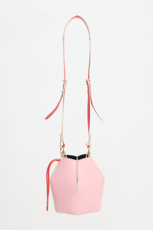 McQueen Leather Tricolour Bucket Bag