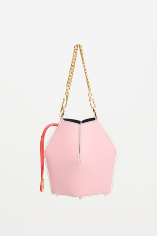 McQueen Leather Tricolour Bucket Bag