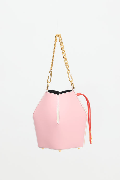 McQueen Leather Tricolour Bucket Bag