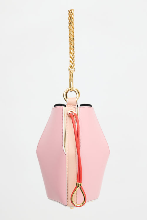 McQueen Leather Tricolour Bucket Bag