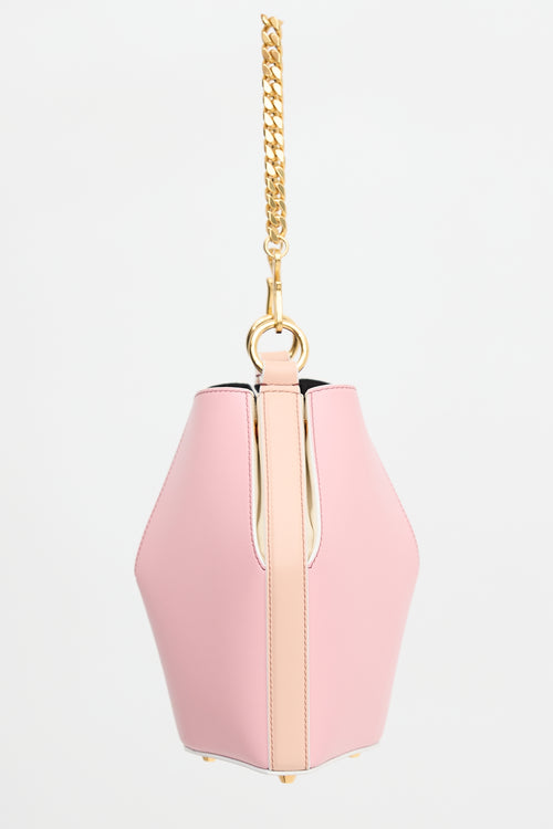 McQueen Leather Tricolour Bucket Bag