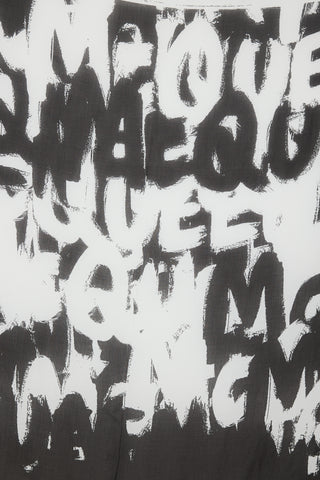 McQueen Logo Graffiti Scarf