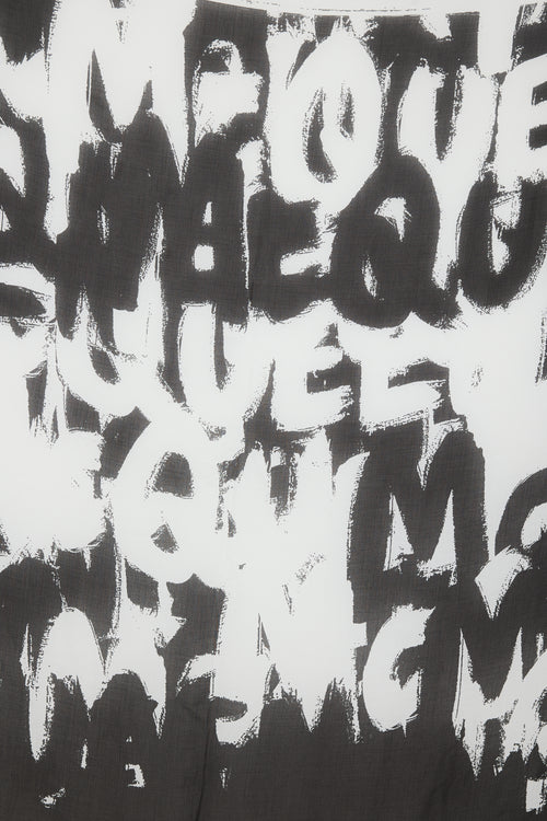 McQueen Logo Graffiti Scarf