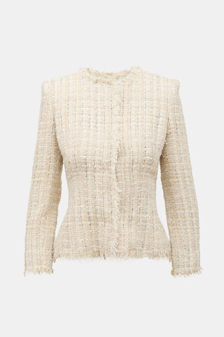 McQueen Metallic Tweed Jacket