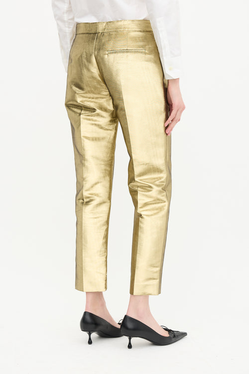 McQueen Pre-Fall 2020 Metallic Moiré Pant