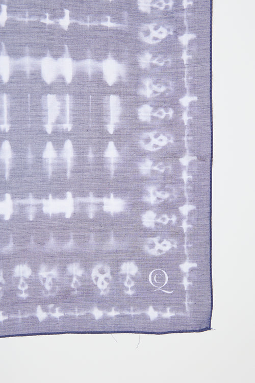 McQueen Silk Tie Dye Scarf