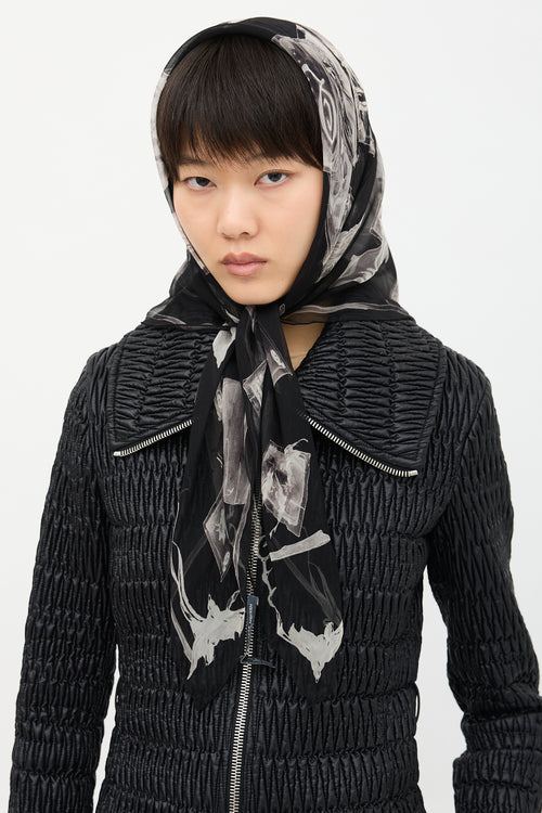 McQueen Silk Printed Scarf