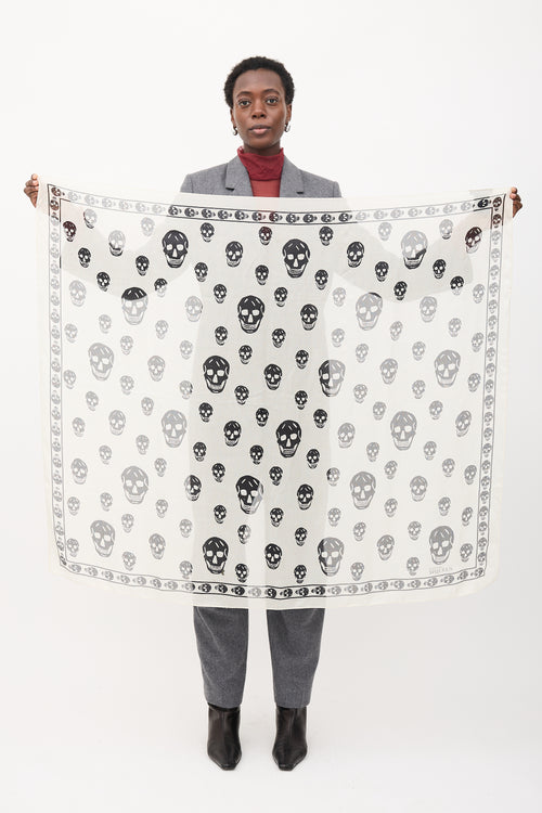 McQueen Silk Skull Scarf