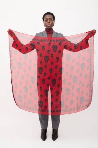 McQueen Silk Skull Scarf
