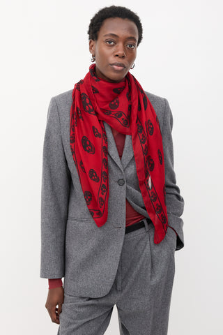 McQueen Silk Skull Scarf