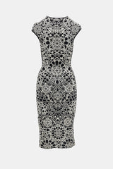 McQueen Silk & Wool Knit Jacquard Dress