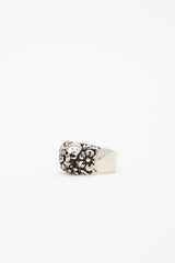 McQueen Skull & Flower Ring