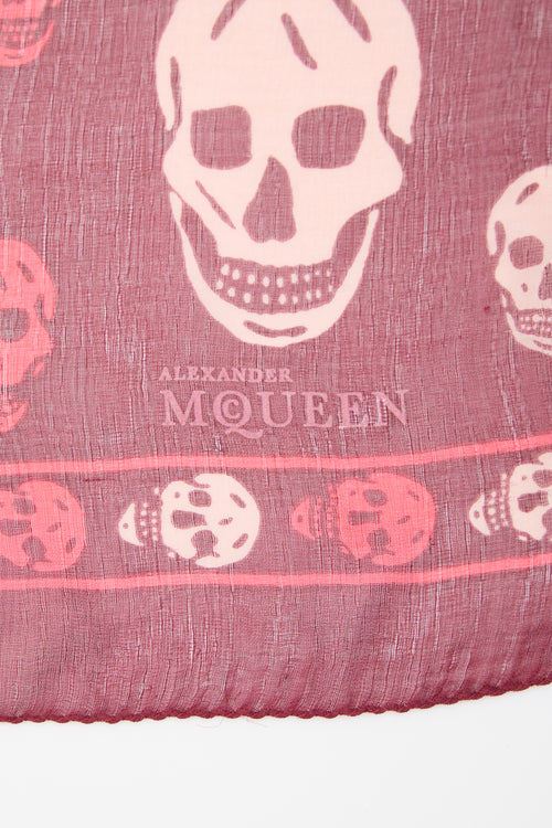 McQueen Skull Print Scarf