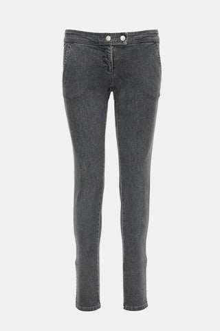 McQueen Slim Leg Zip Jeans
