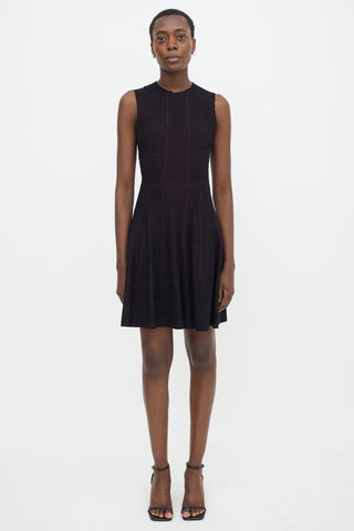 McQueen Stretch Lace Midi Dress