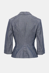 Alexander McQueen Single Breasted Pinstripe Blazer