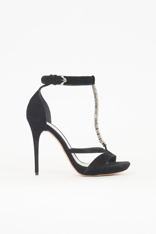 McQueen Suede Articulated Heel