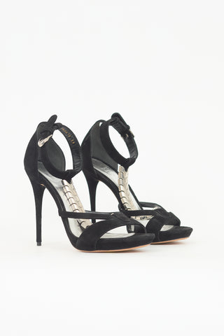 McQueen Suede Articulated Heel