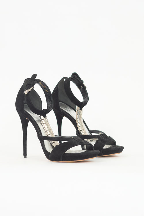 McQueen Suede Articulated Heel