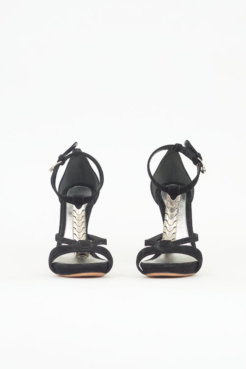 McQueen Suede Articulated Heel