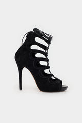 McQueen Suede Lace Up  Sandal