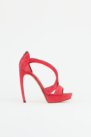 McQueen Suede Double Arch Sandal