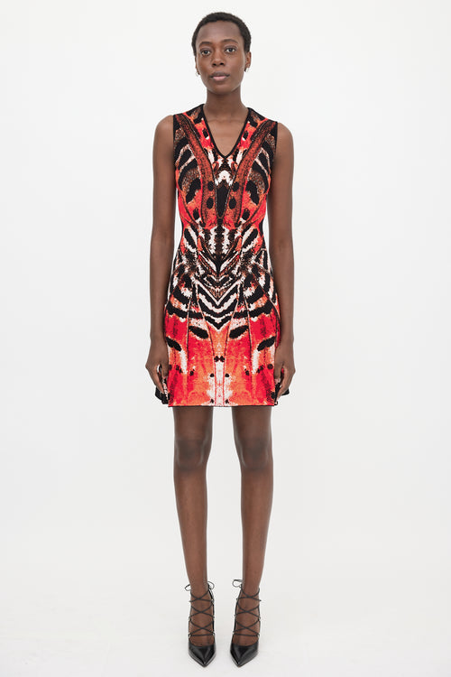McQueen Textured Knit Jacquard Dress